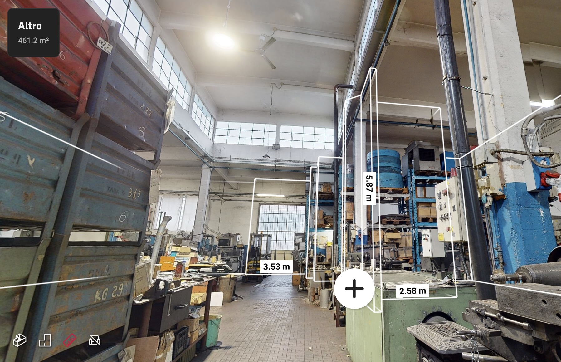Visita virtuale Matterport capannone industriale